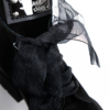 Дамски боти с цип и връзки от естествена кожа в черно Обувки Жанет
