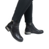 Дамски боти с цип от естествена кожа в черно Обувки Жанет
