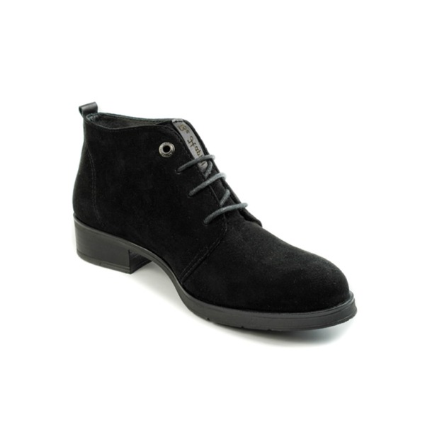Дамски обувки с връзки от естествена кожа в черно Обувки Жанет